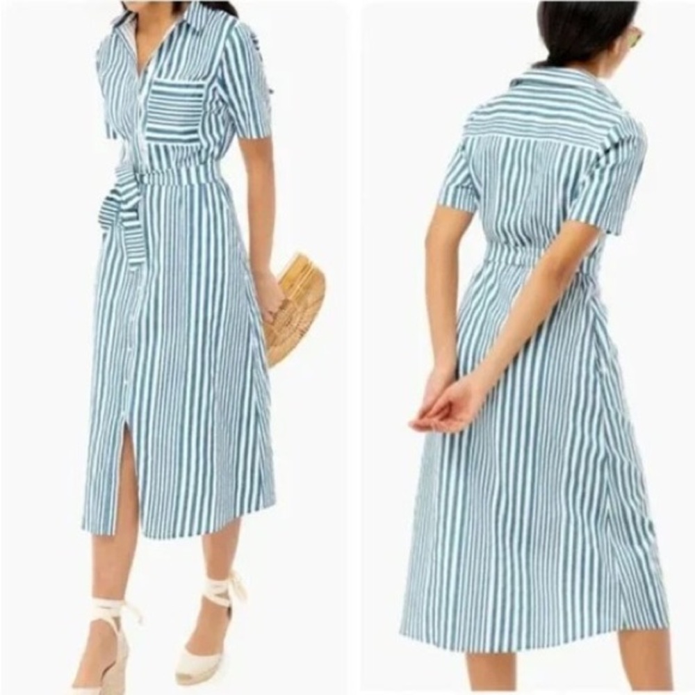 ALL:ROW Emilia Striped Modi Shirt Dress | S